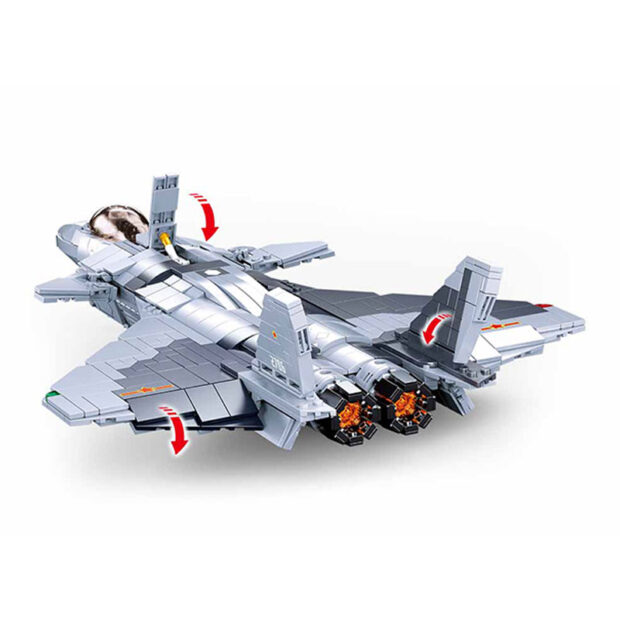 Sluban Mighty Dragon Stealth Jet J-20 Military Building Blocks Toy - Image 3