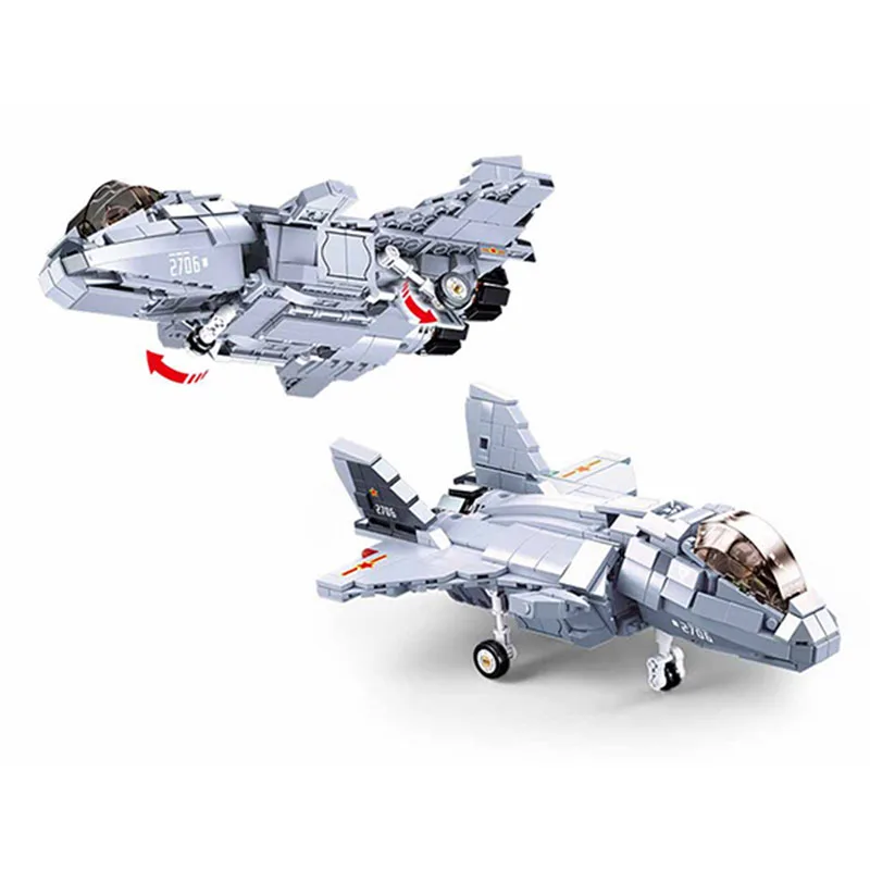 Sluban Mighty Dragon Stealth Jet J-20 Military Building Blocks Toy - Image 2