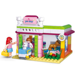 Sluban Pet Vet Clinic Shop City Building Blocks Toy