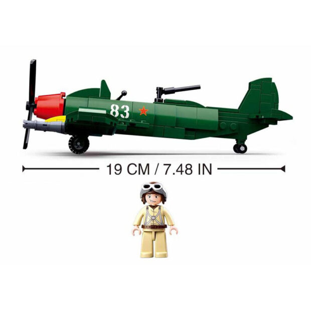 Sluban Soviet Assault Bomber Ilyushin Aircraft World War II Military Building Blocks Toy - Image 4