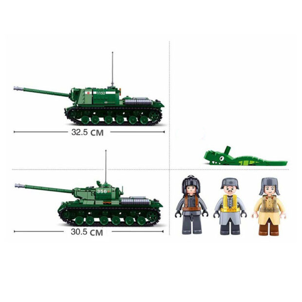 Sluban Soviet Heavy Tank IS2 World War II Military Building Blocks Toy
