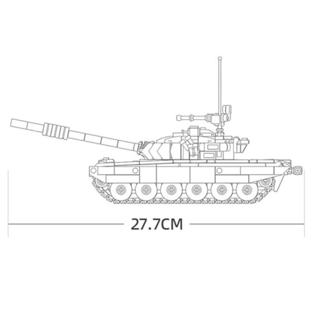 Sluban Army T72B3 Soviet Battle Tank Building Blocks Toy - Image 4