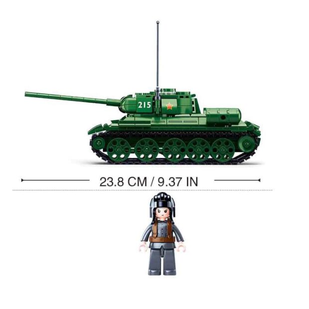 Sluban Vietnamese Battle Tank 215 T-34 Soviet Union Vietnam War Military Building Blocks Toy - Image 2