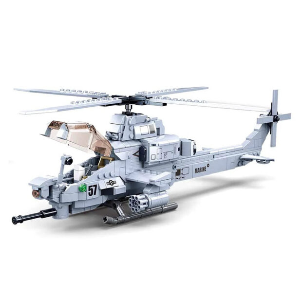 Sluban Air Force AH-17 Viper Attack Apachi Helicopter Building Blocks Toy