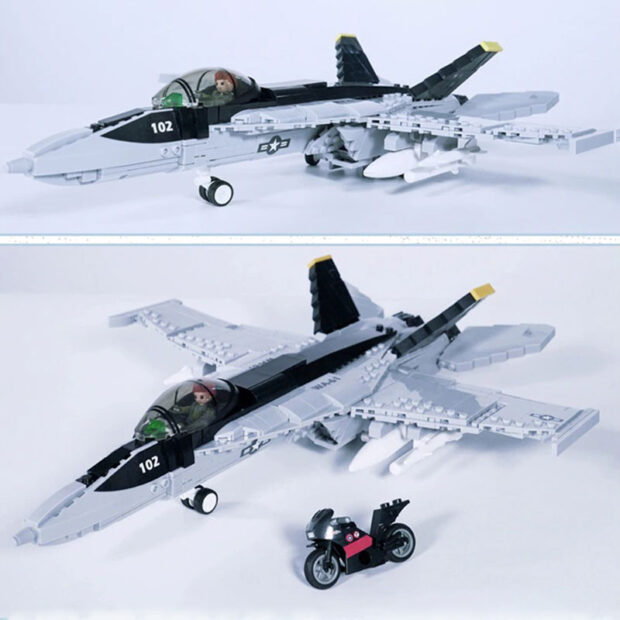 Sluban Top Gun Boeing F/A-18E Super Hornet Fighter Jet Building Blocks Toy - Image 4