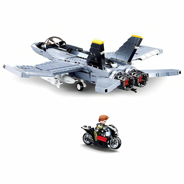 Sluban Top Gun Boeing F/A-18E Super Hornet Fighter Jet Building Blocks Toy
