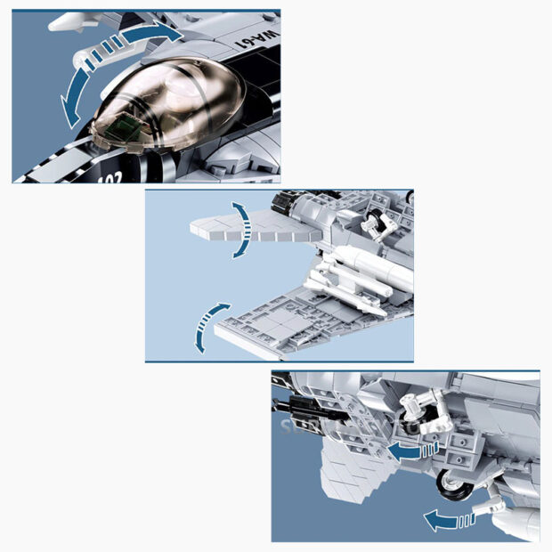 Sluban Top Gun Boeing F/A-18E Super Hornet Fighter Jet Building Blocks Toy - Image 5