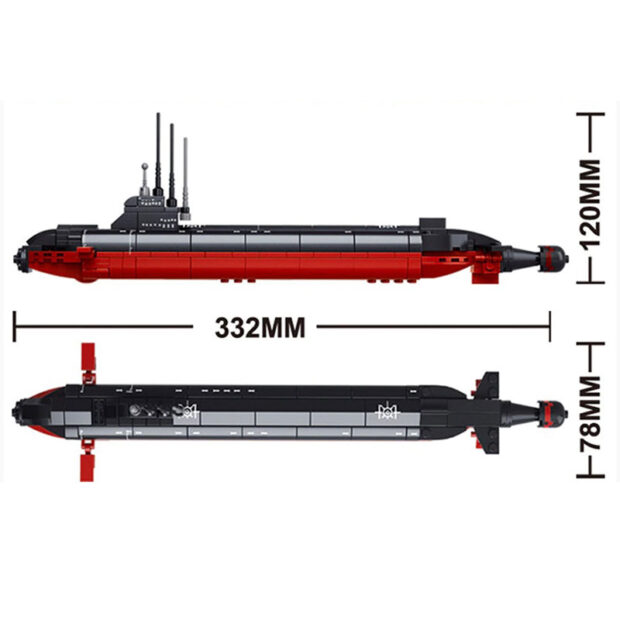 Sluban Navy Nuclear Submarine Building Blocks Toy