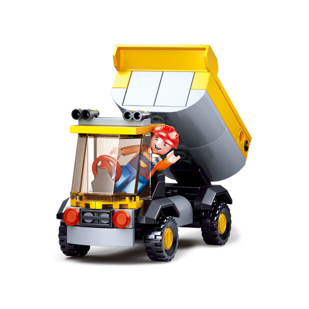 Sluban Construction Vehicles Bulldozer Excavator Dump Truck Building Blocks Toy