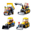 Sluban Construction Vehicles Bulldozer Excavator Dump Truck Building Blocks Toy