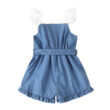 Baby Sleeveless Strap button Jumpsuit with Belt