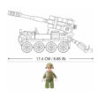 Sluban 8x8 Mobile Canon Vehicle Military Building Blocks Toy M38-B0751