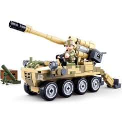 Sluban 8x8 Mobile Canon Vehicle Military Building Blocks Toy M38-B0751