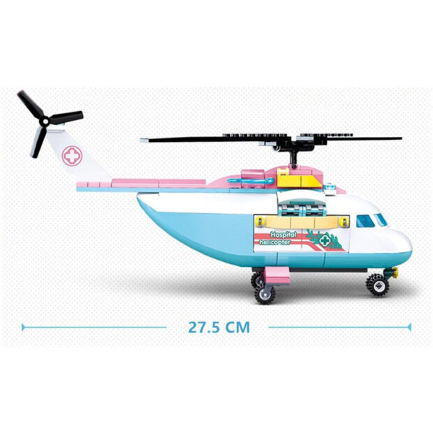 Sluban Air Ambulance Helicopter City Building Blocks Toy - Image 3