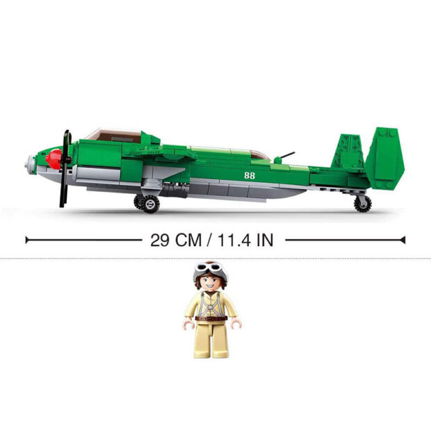 Sluban Allied Bomber Fighter Jet World War II Military Building Blocks Toy - Image 5