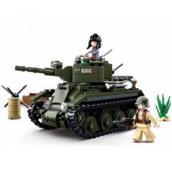 Sluban Normandy Landing US Army M5 Stuart Tank-AFOBRICK