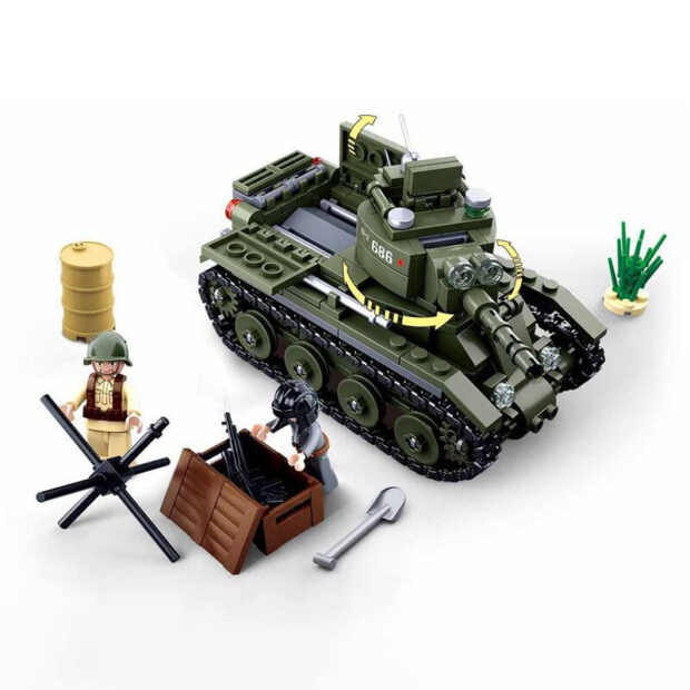 Sluban Allied Cavalry Tank World War 2 Military Building Blocks Toy - Image 2