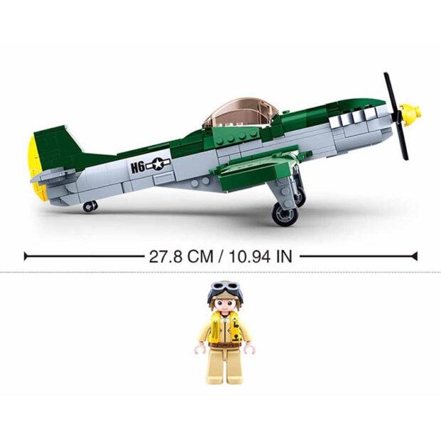 Sluban Allied Fighter Jet Plane World War II Military Building Blocks Toy - Image 4