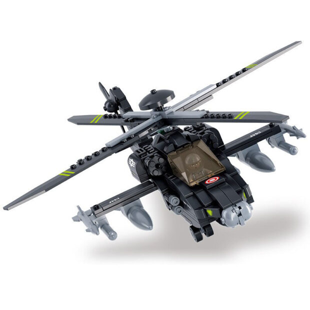 Sluban Apache Helicopter Army Building Blocks Toy