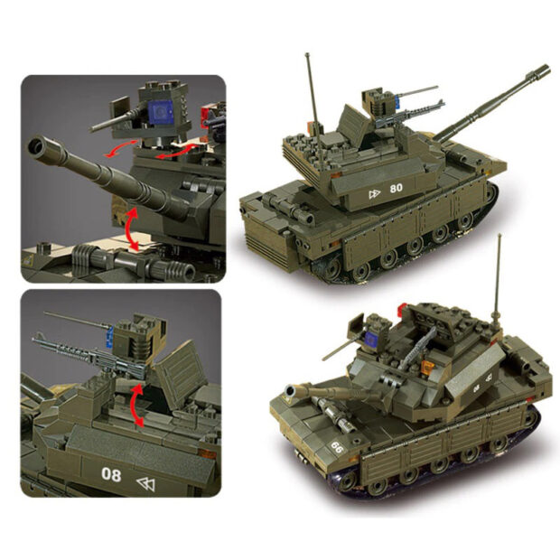 Sluban Army Heavy tank World War 2 Military Building Blocks Toy M38-B6500