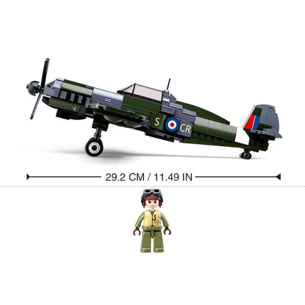 Sluban British Fighter Jet Military World War II Building Blocks Toy - Image 4