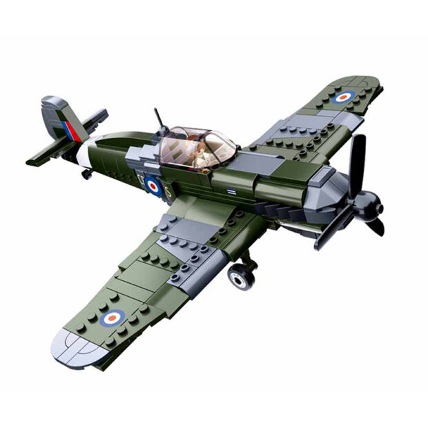Sluban British Fighter Jet Military World War II Building Blocks Toy M38-B0712