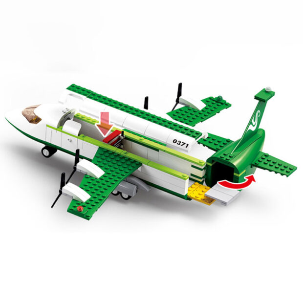 Sluban Cargo Airplane Airport City Building Blocks Toy - Image 3