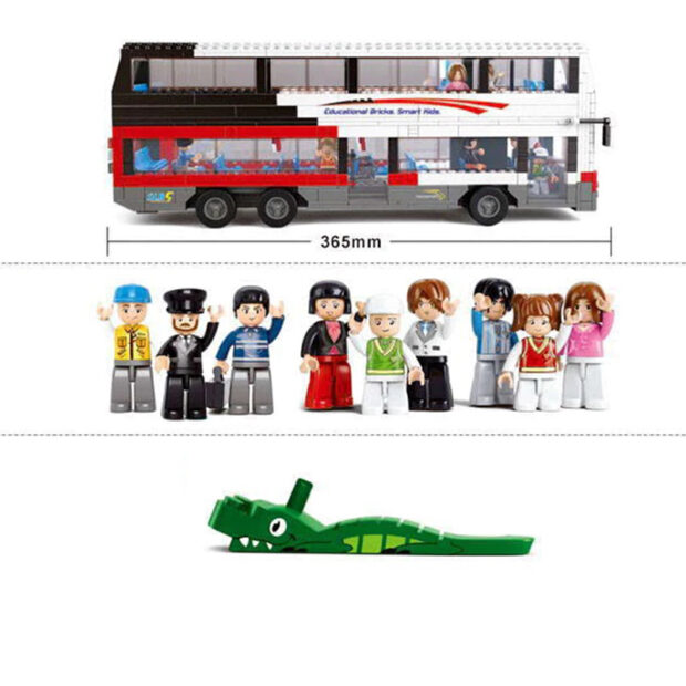 Sluban Double Decker City Bus Building Blocks Toy M38-B0335