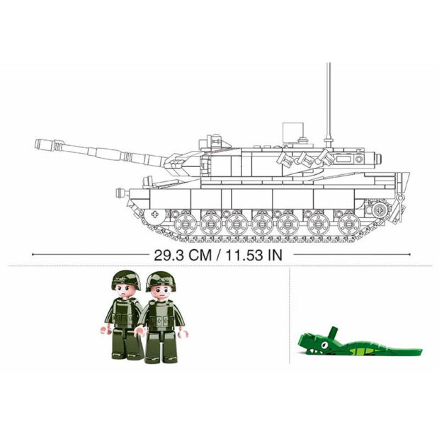 Sluban Europe Main Battle Tank 2in1 World War II Army Building Blocks Toy - Image 4