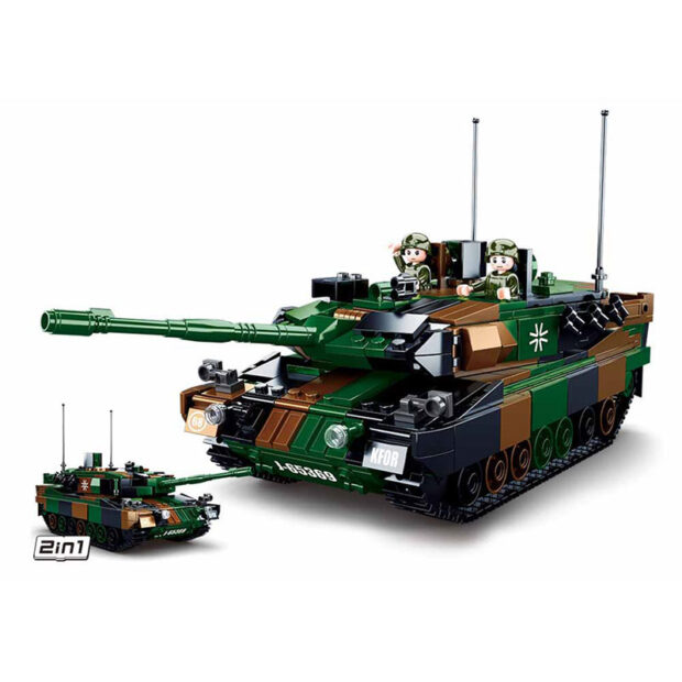 Sluban Europe Main Battle Tank 2in1 World War II Army Building Blocks Toy M38-B0839