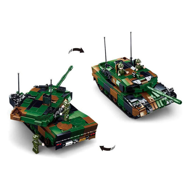 Sluban Europe Main Battle Tank 2in1 World War II Army Building Blocks Toy - Image 3