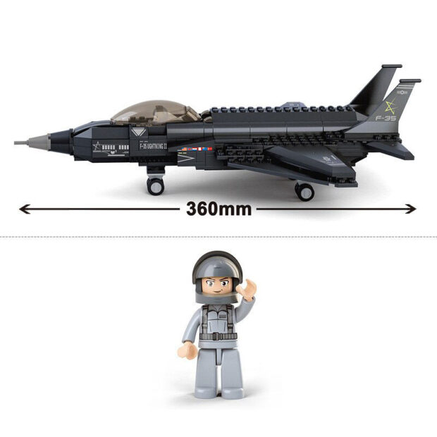 Sluban F35 Lightning Fighter Jet Air Force Building Blocks Toy - Image 4
