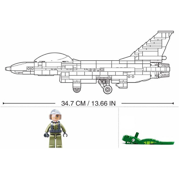 Sluban Falcon Fighter Jet Air Force Building Blocks Toy M38-B0891