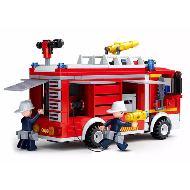 Sluban Fire Engine Firefighter City Building Blocks Toy M38-B0626