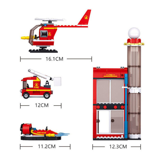 Sluban Fire Station Firefighter City Building Blocks Toy - Image 3
