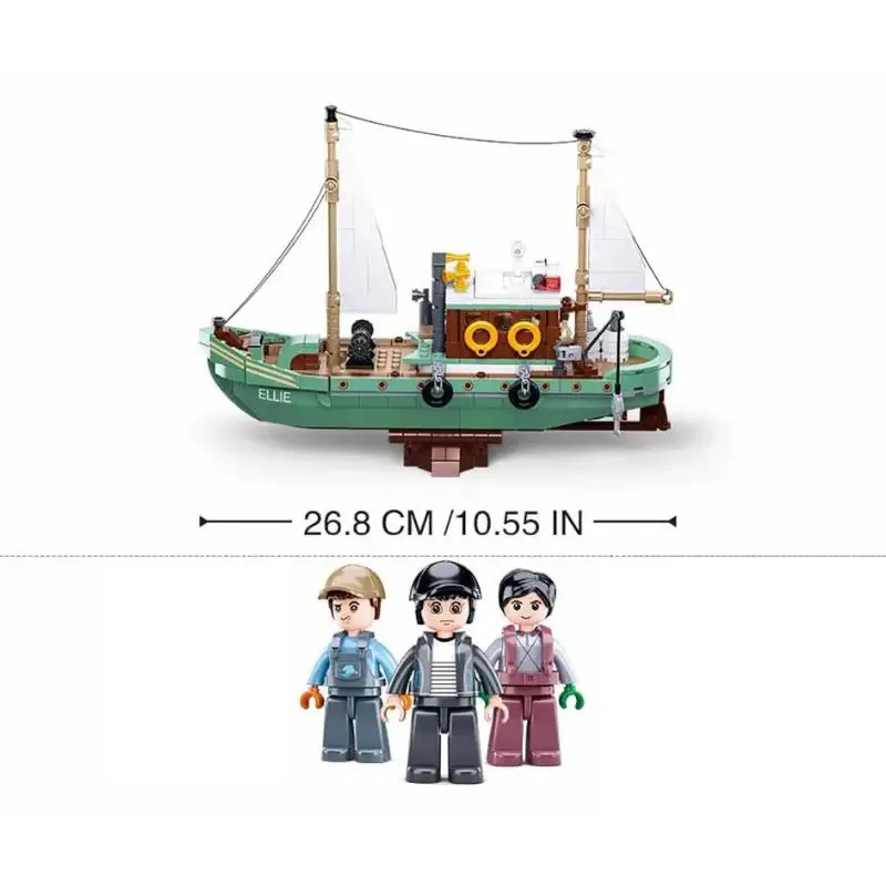 Sluban Fishermen Fishing Boat City Building Blocks Toy - Image 4