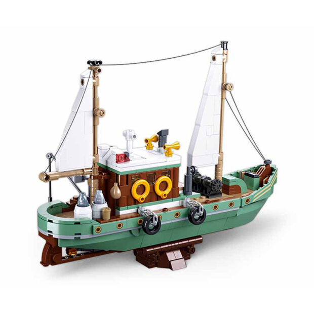 Sluban Fishermen Fishing Boat City Building Blocks Toy M38-B1119