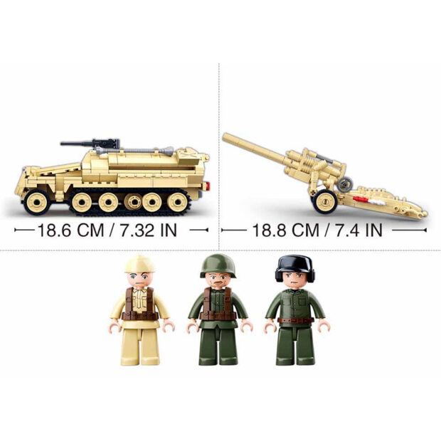 Sluban German Half-Track Transport Vehicle Army World War II Building Blocks Toy - Image 4