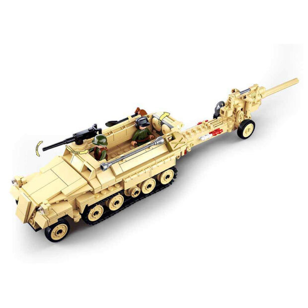 Sluban German Half-Track Transport Vehicle Army World War II Building Blocks Toy M38-B0695