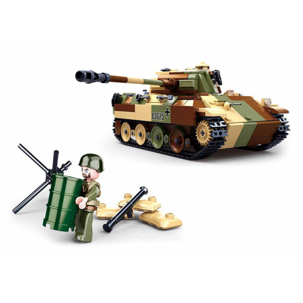 Sluban German Panther Medium Tank World War II Army Building Blocks Toy M38-B0859