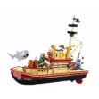 Sluban Great White Shark Fishermen Boat City Building Blocks Toy