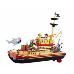 Sluban Great White Shark Fisherman Boat City Building Blocks Toy Model M38-B1118