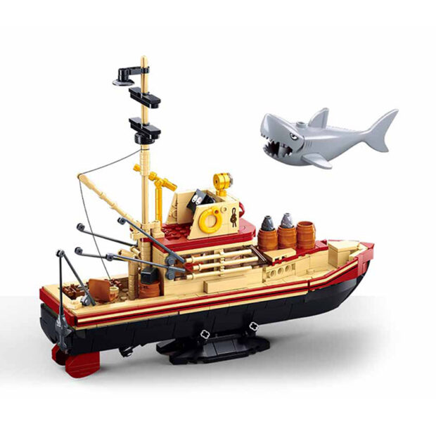 Sluban Great White Shark Fishermen Boat City Building Blocks Toy - Image 2