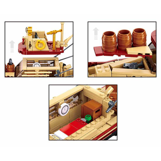 Sluban Great White Shark Fishermen Boat City Building Blocks Toy - Image 3