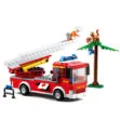 Sluban Large Fire Truck Firefighter Rescue City Building Blocks Toy