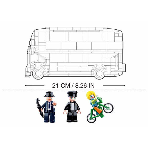 Sluban London Double Decker Bus City Building Blocks Toy - Image 4