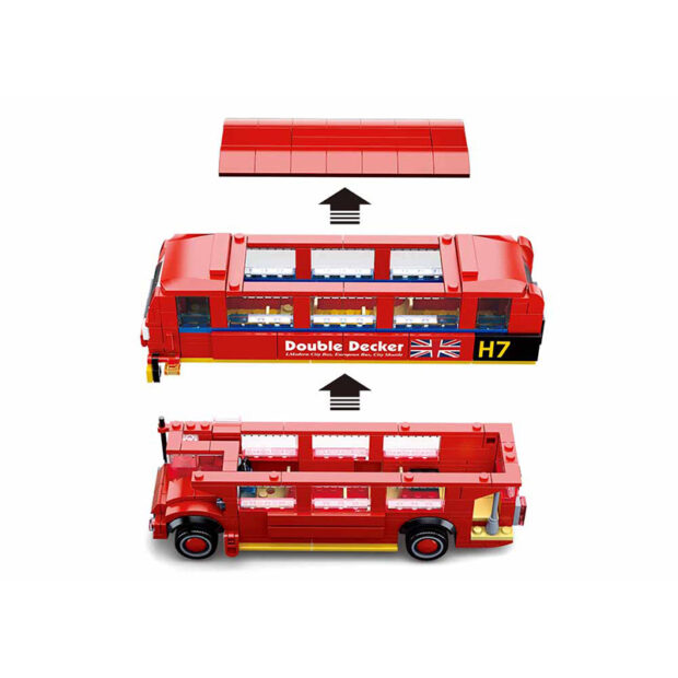 Sluban London Double Decker Bus City Building Blocks Toy - Image 3