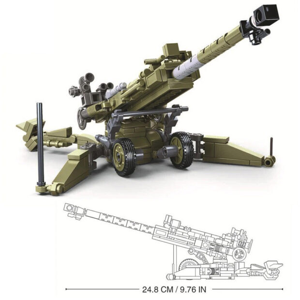 Sluban M777 Howitzer Artillery Military World War 2 Building Blocks Toy M38-B0890