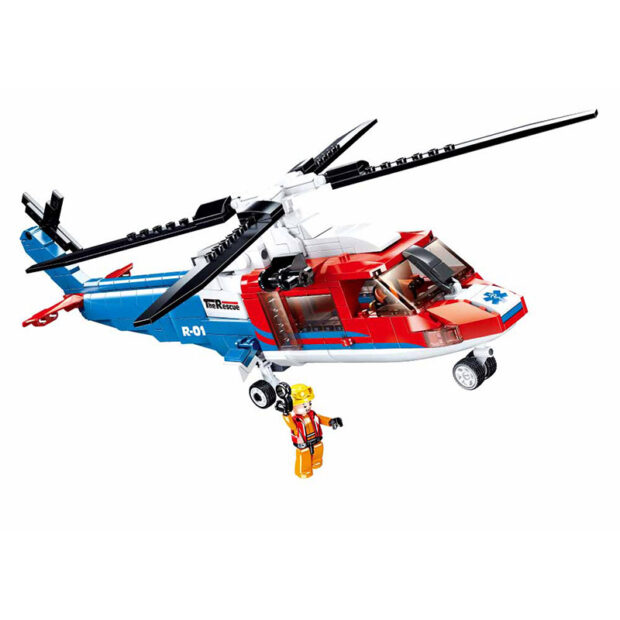 Sluban Marine Rescue Helicopter Military Building Blocks Toy - Image 2