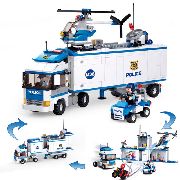 Sluban Police Station Lorry 2in1 City Building Blocks Toy - Image 2